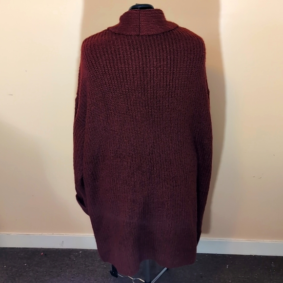 Joe Fresh| NWT Dark Rust Long Cardigan With Cuffs Acrylic Blend - Picture 3 of 10